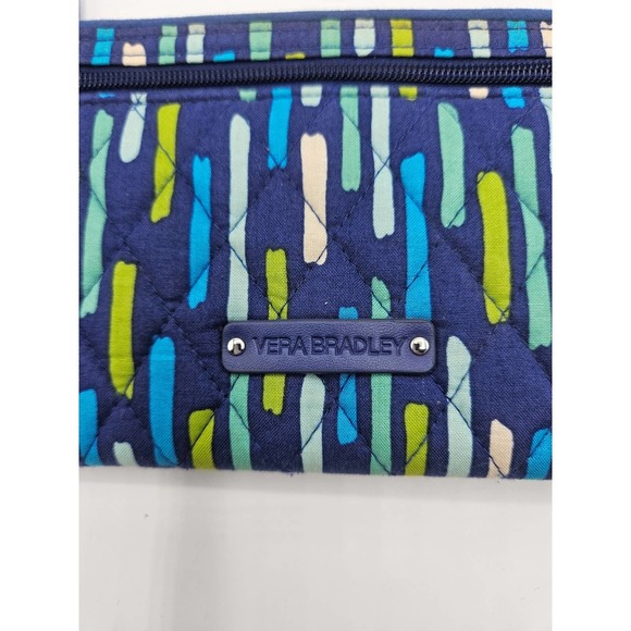 Vera Bradley Katalina Showers Front Zip Wristlet Blue Green White Light Blue - Picture 3 of 7